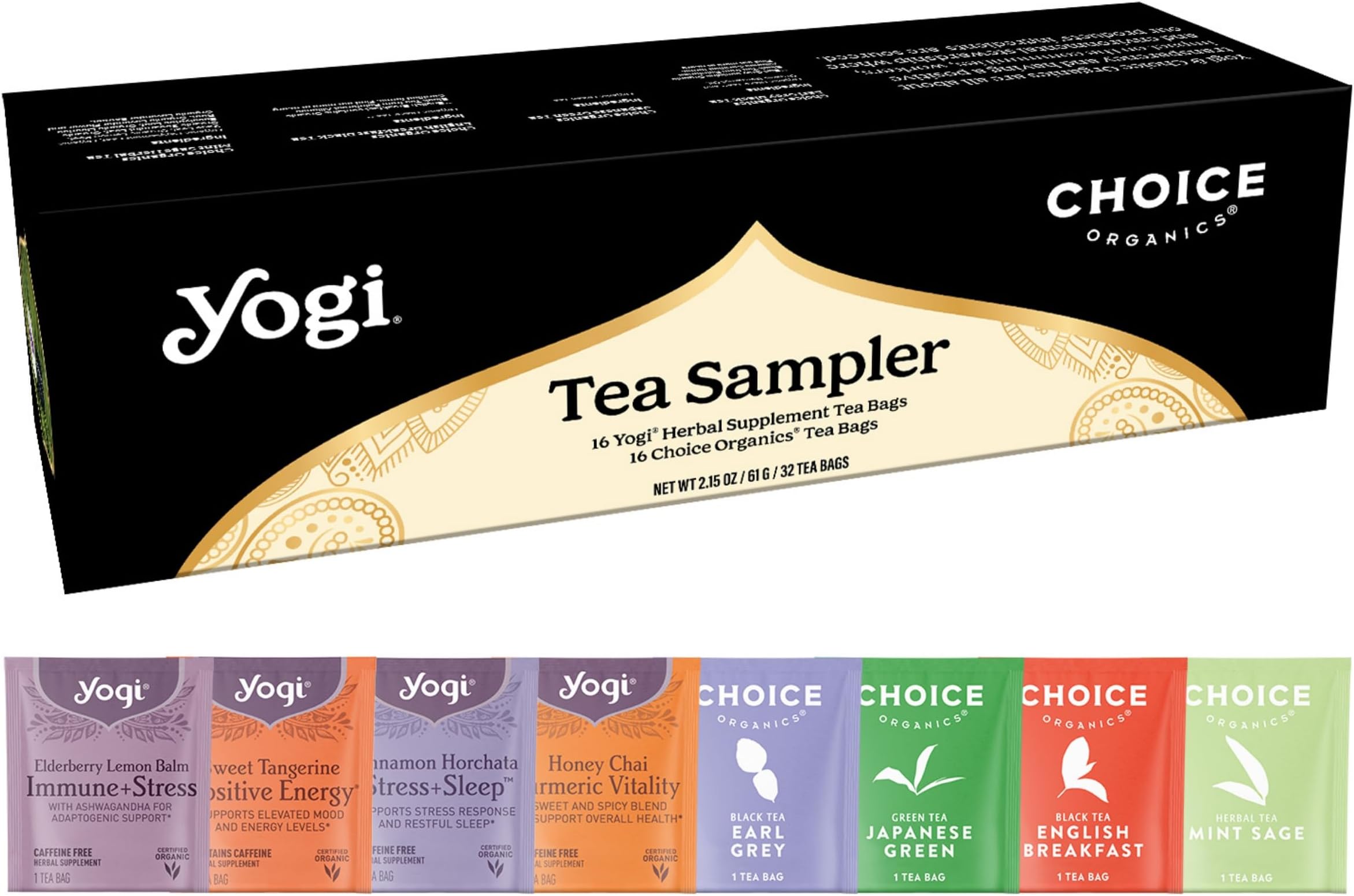 Yogi Tea & Choice Organics Tea Sampler Box 4 Yogi Tea