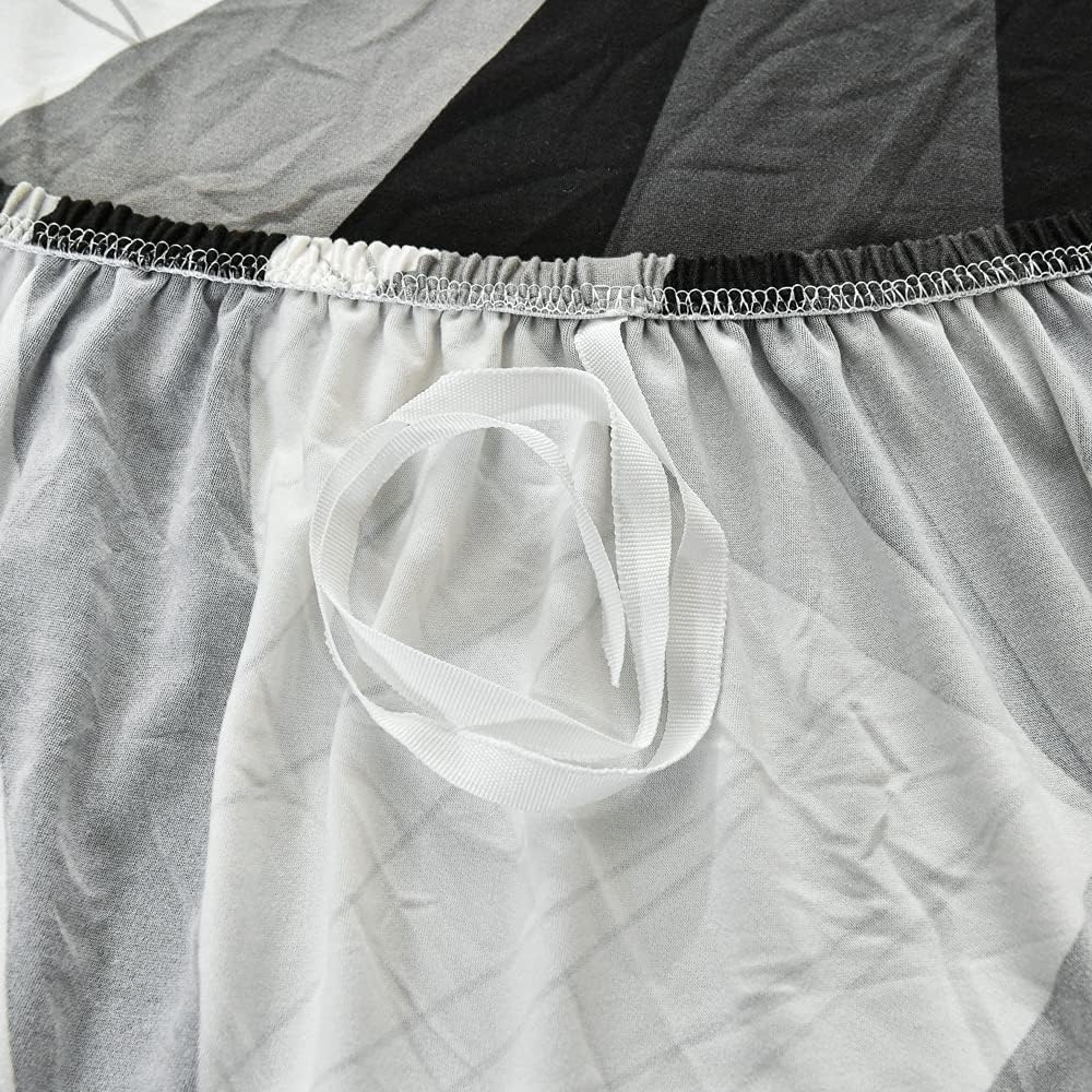 L Shape Sofa Cover Sectional Couch Slipcover 2 Piece Stretchy 3 Seater Cushion L-Shaped Sectional Sofa Furniture Protector Slip Covers with 4pcs Pillowcases for Living Room Pets Kids (Black Gray)