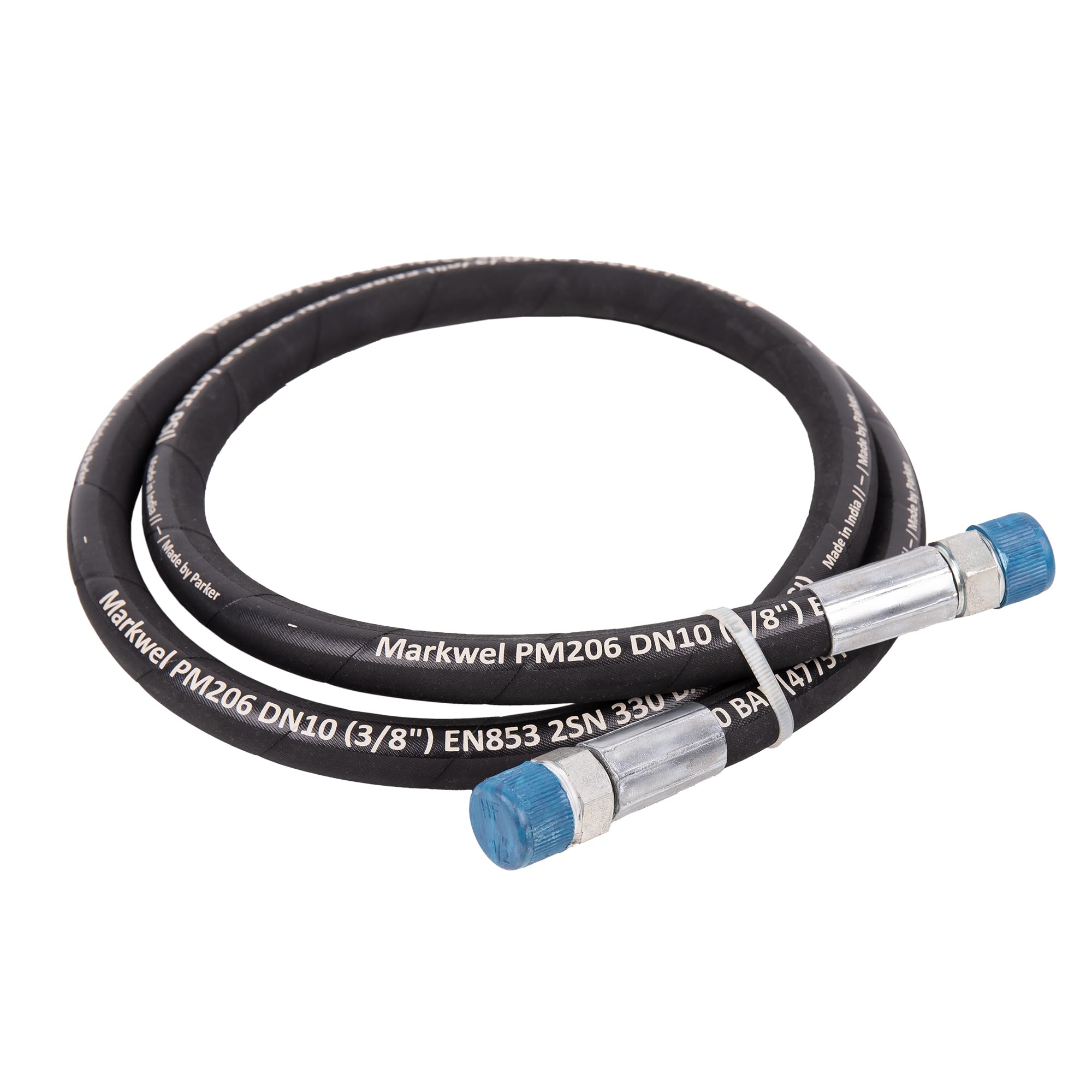 Cofan Manguera hidráulica | Presión: 2200 PSI | 1/2" BSP | Longitud: 1,5 m | Adecuado para bombas neumáticas lubricantes