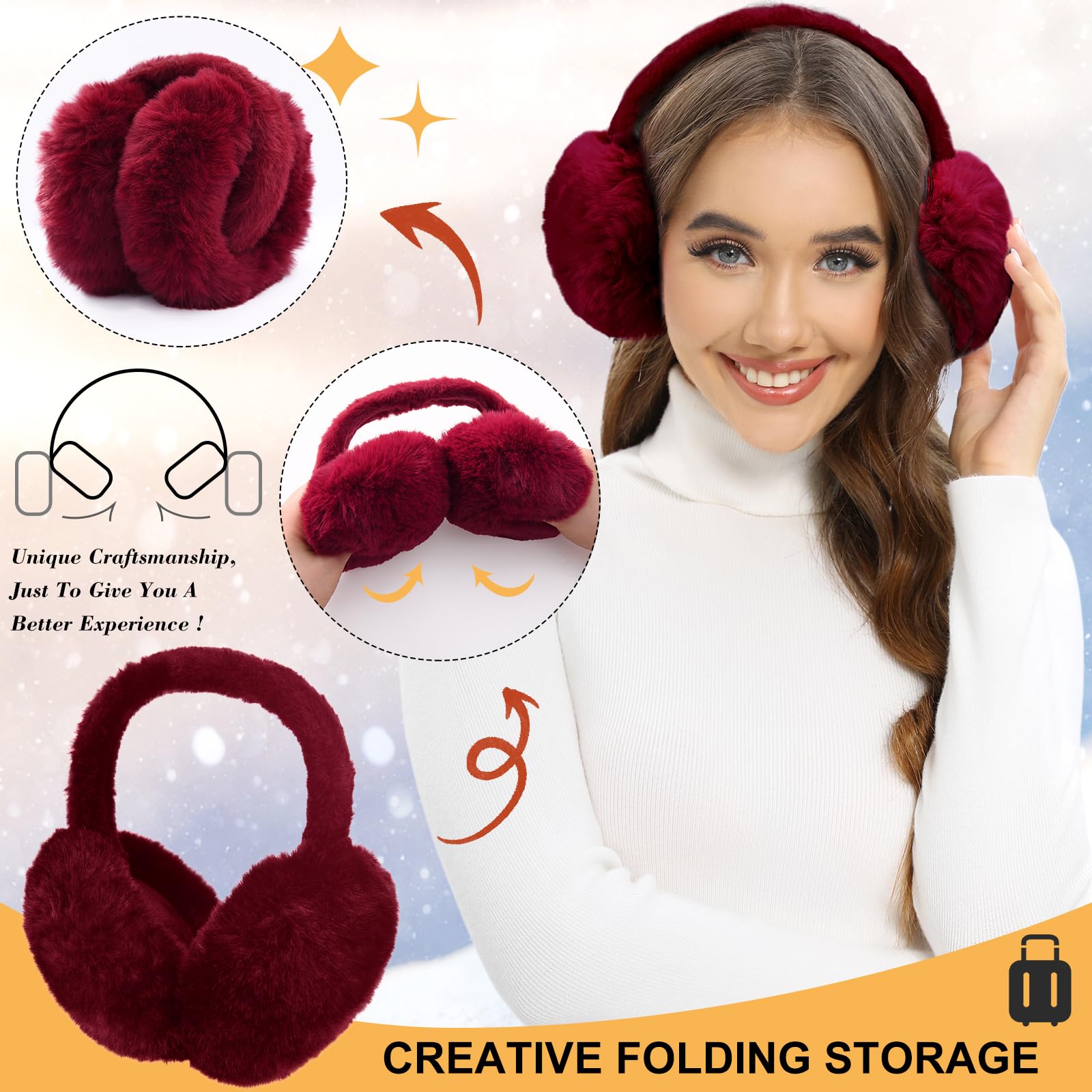 Vijamiy Sciarpa e Cappello Donna Guanti Donna Touch Screen Paraorecchie E Calzini Termici Invernali Set 5 Pezzi Antivento Calore Scaldacollo Regali Invernali(Grigio)