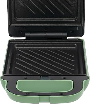 Sandwich maker (single plate),Non-stick pan,3-in-1 breakfast station - Green