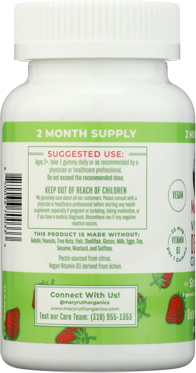 Mary Ruth's, Vitamin D3 B12 Gummies, 60 Count