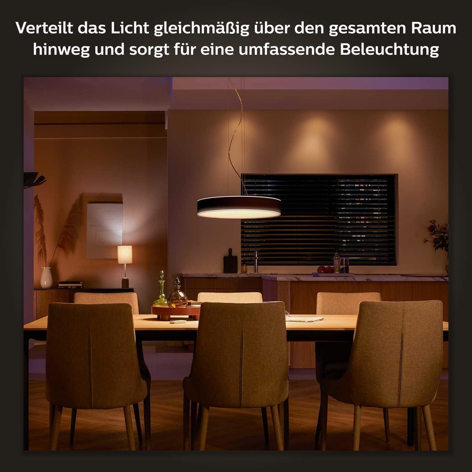 Philips Hue Enrave Pendelleuchte inkl. Dimmschalter, Schwarz