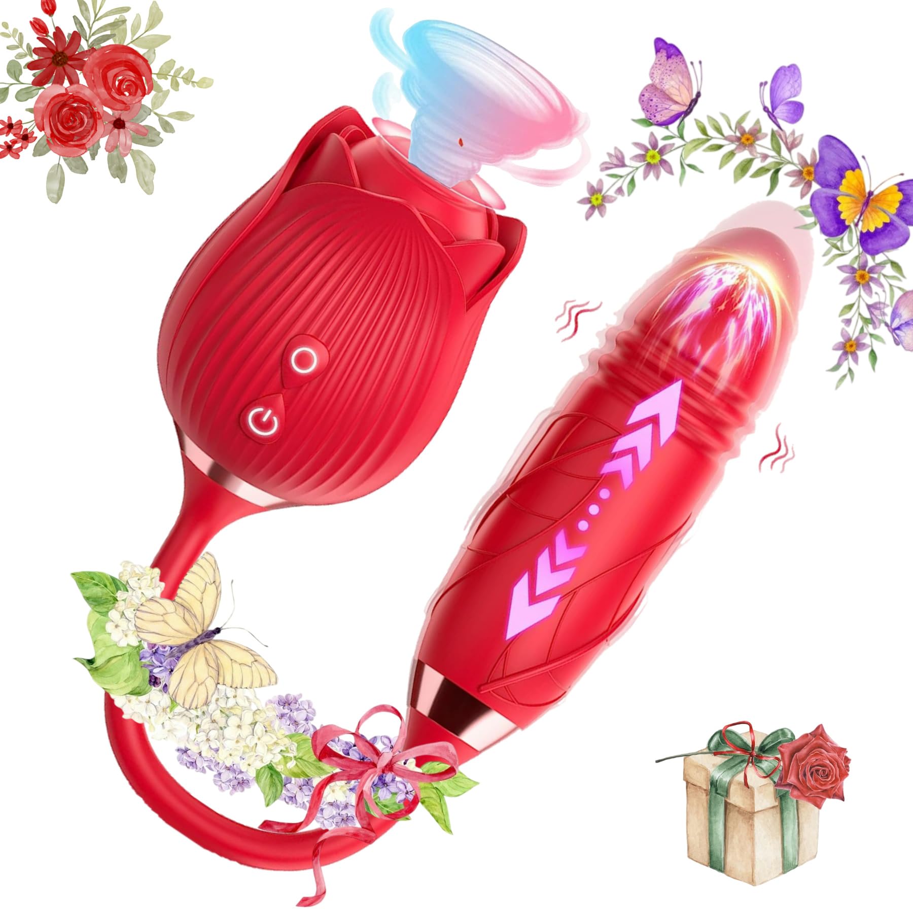 Suction Viboators for Woman,Rose Adult Tool for Women Viboators Toys Rose Vibratoar 2025 Newly Rose Toy Suction Tool 10 Speeds Clitioral Sucker Vibrates G23E006