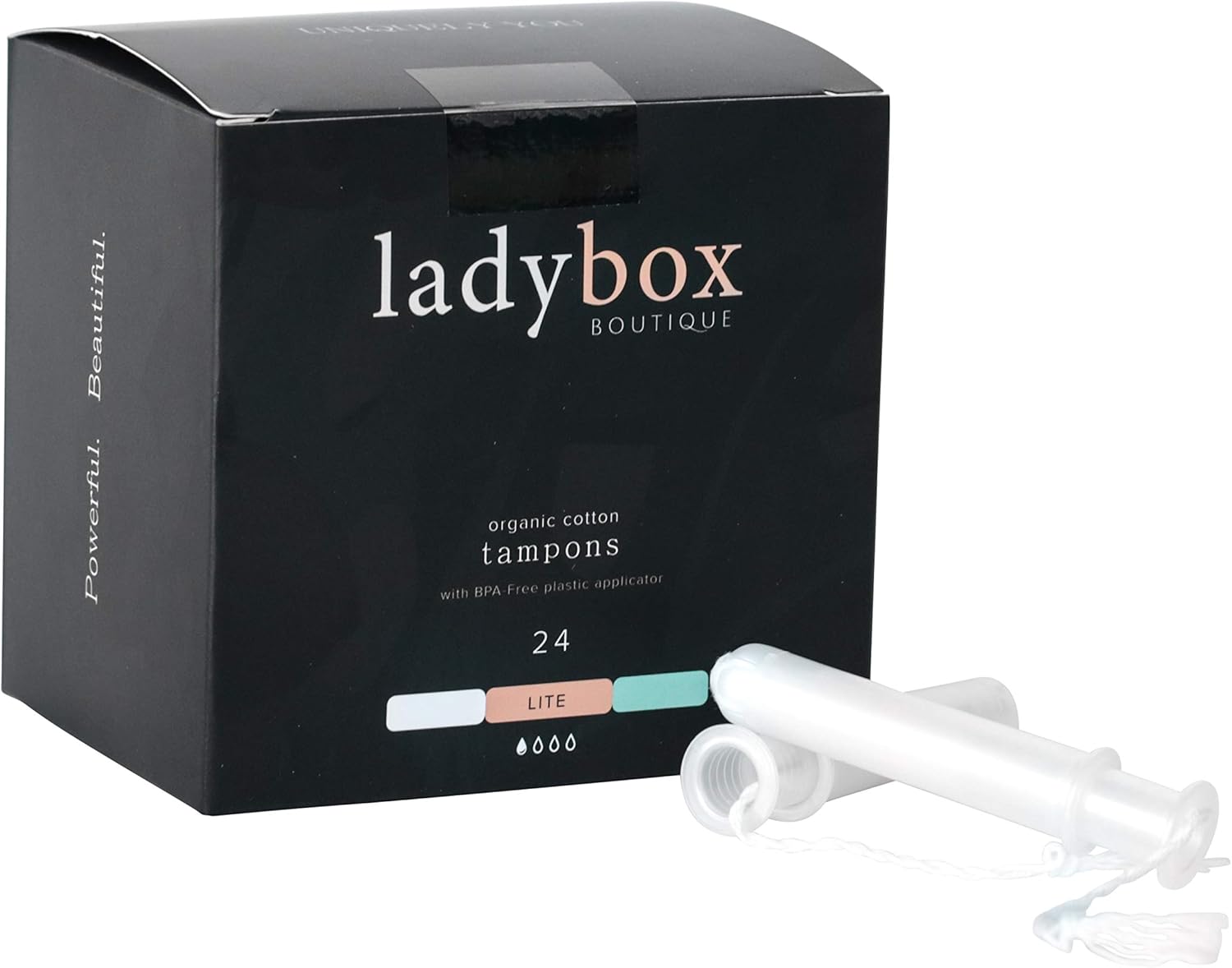 ladybox BOUTIQUE Pure Organic NonToxic Applicator Tampon