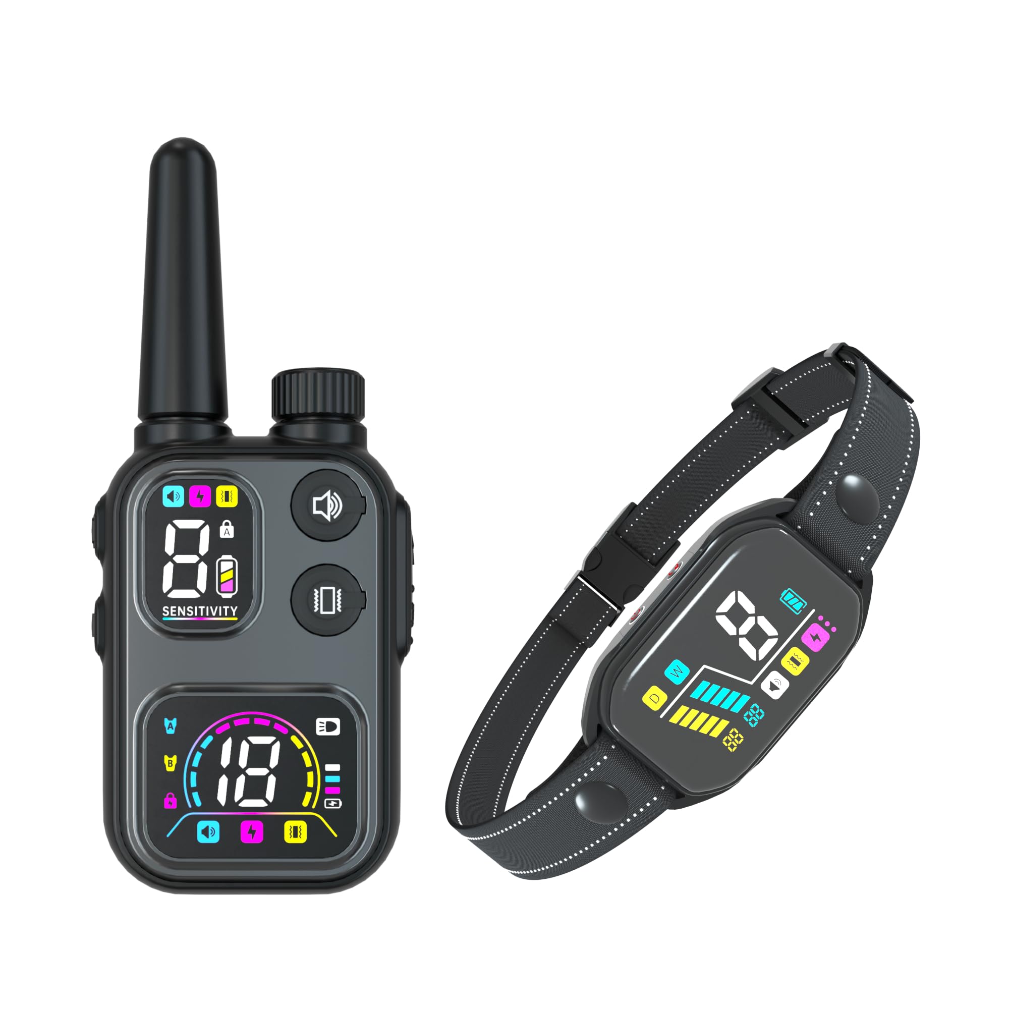 Meloive Collar de Perro,Collar Nylon Reflectante Impermeable,Duradero y Cómodo para Perros Pequeños,Medianos y Grandes,Negro