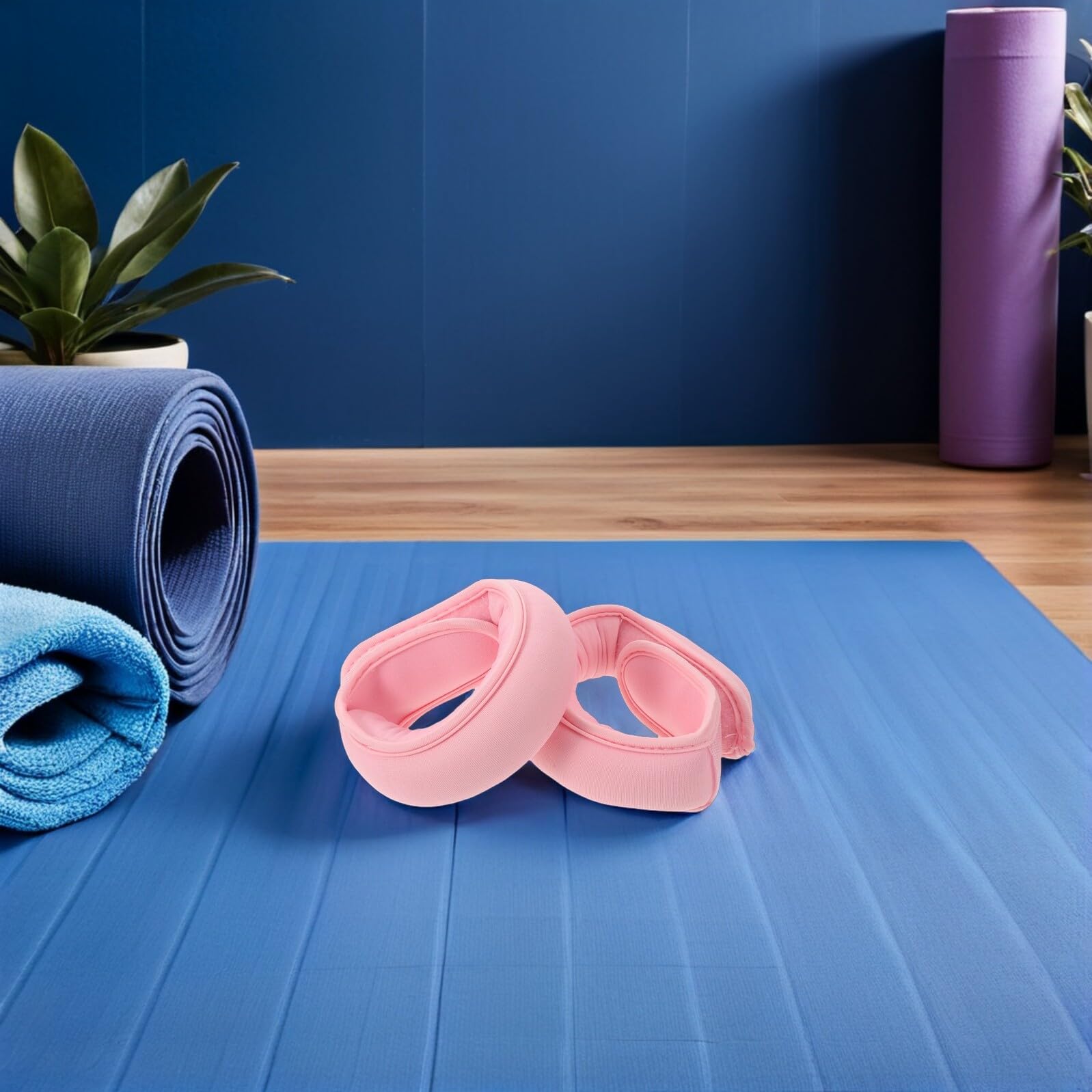 Generico Fasce da Polso Regolabili per Bodybuilding e Allenamento di Forza Supporto Confortevole in Neoprene Sbr e Sabbia di Ferro Rosa per Uomini e Donne