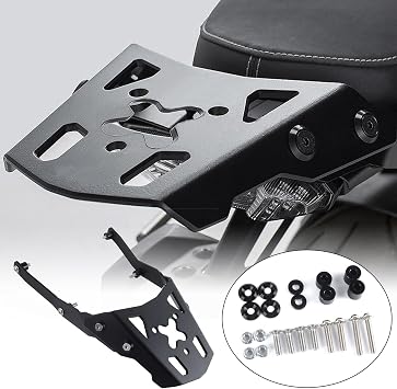Motorcycle Steel Rear Luggage Rack Cargo Carrier Bracket Compatible with Y-amaha MT10 MT 10 MT-10 2016 2017 2018 2019 2020 2021 Tail Storage Rack Shelf Extender Holder