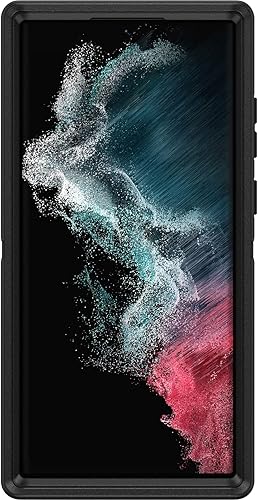 Miniatura 3 de OtterBox Funda para Galaxy S22 Ultra Defender Series, color negro, resistente y duradero, con protección de puerto, incluye soporte de clip para