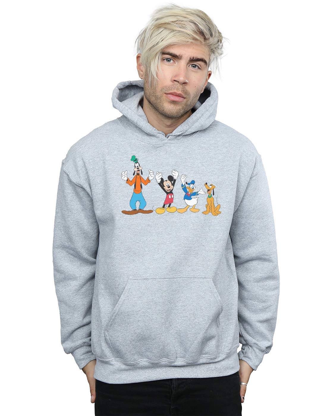 Disney - Men's Hoodie - Mickey Mouse Friends - 2XL - Grey