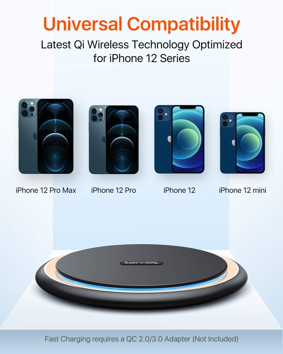 TORRAS Wireless Charger Universal Compatibility