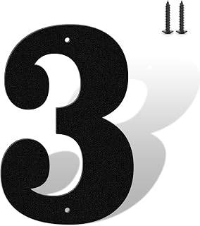 3 Inch Matte Black Rustproof House Numbers Letters,Heavy-Duty Metal Address Numbers for House,Weatherproof 0-9 Numbers & A-Z Outdoor Metal Letters Full Set for Door,Gate,Mailbox(3)