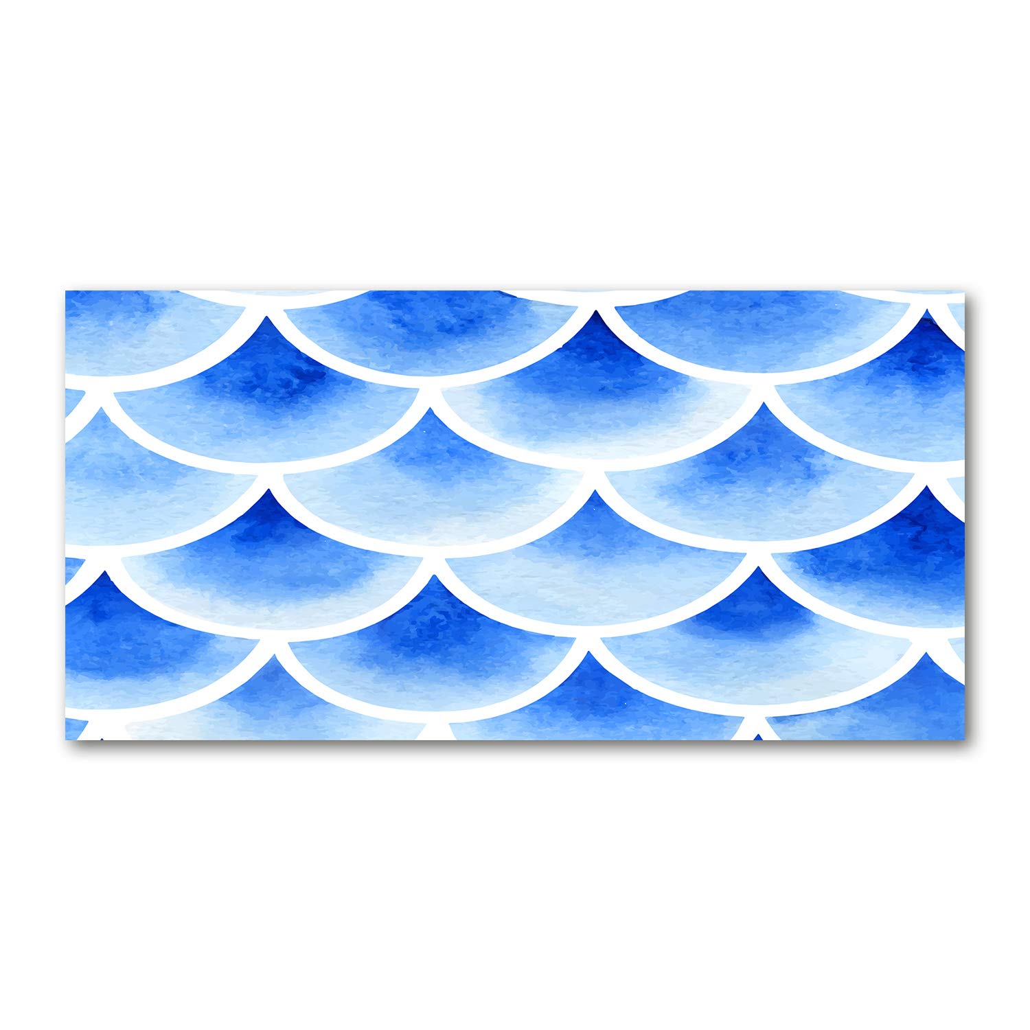 Écailles de poisson bleu impression verre grand format pour grand mur