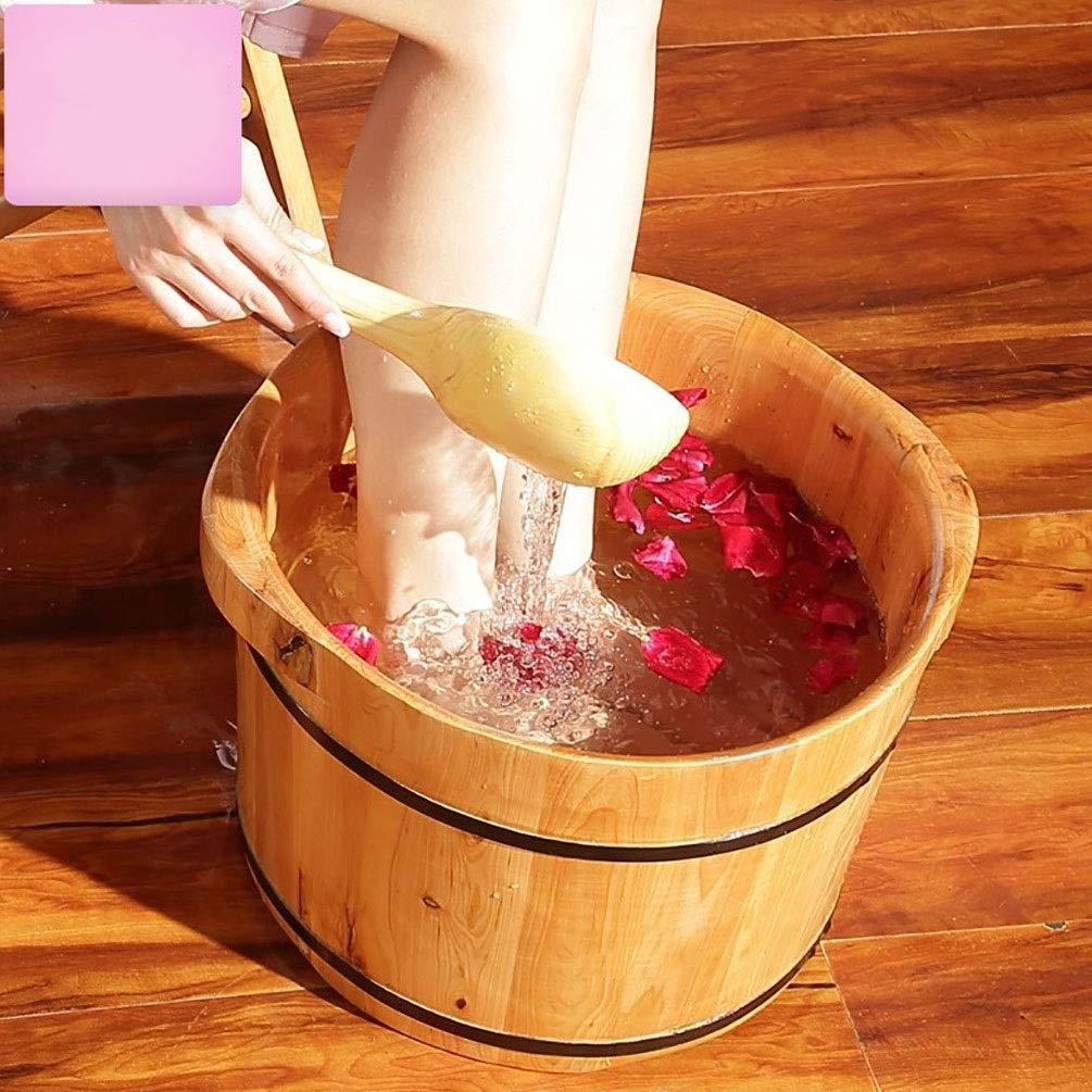 Secchio per pediluvio in legno Secchio per immersione dei piedi, pediluvio per piedi in ammollo, vasca idromassaggio per pediluvio, secchio in legno per pedicure, lavabo per pedicure per adulti