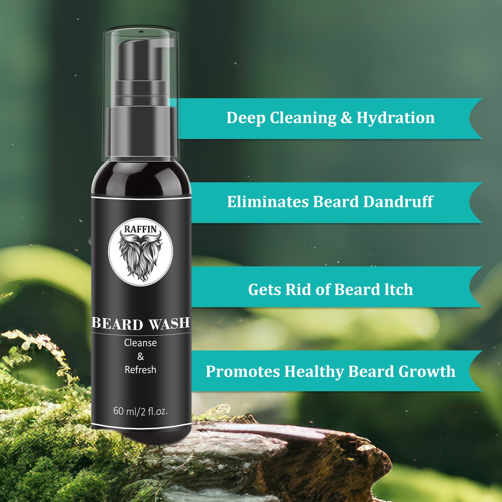 Gifts for Men - Beard Kit w/Beard Oil & Balm, Beard Brush & Comb, Beard Wash/Shampoo for Men's Self-care, Fathers Day & Birthday Gifts for Husband Dad Him Boyfriend, Dad Day Gifts from Daughter Son