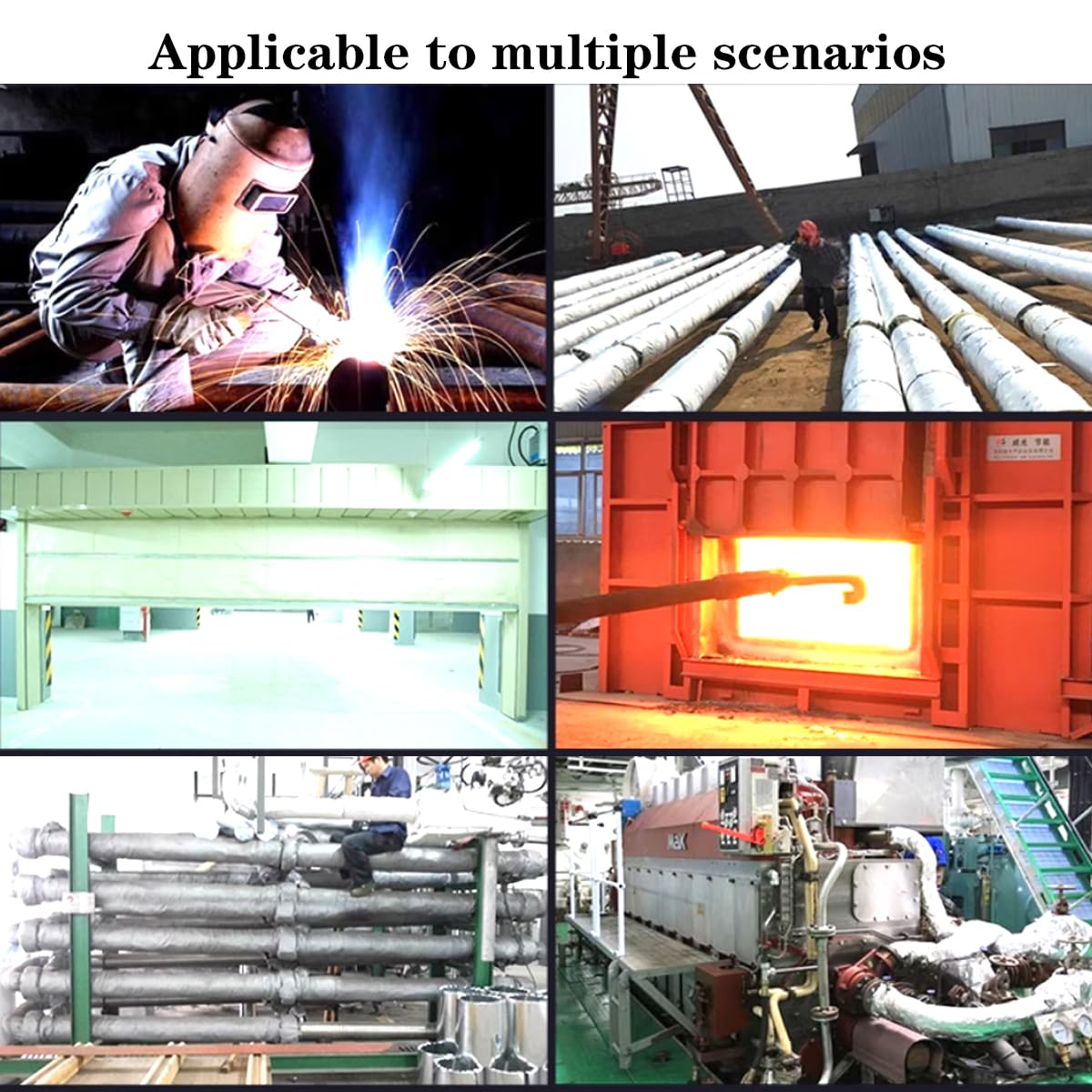 Nastro in Fibra Ceramica per Isolamento Termico ad Alta Temperatura Leggero e Durevole per Stufe, Caldaie, Camini, Forni e Applicazioni Industriali 100mmx5mmx5metri