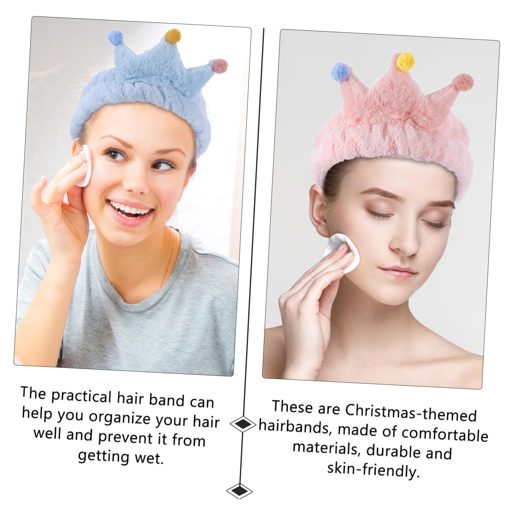 POPETPOP 9piezas De Coral Fleece Para Mujer Bandas De Cabello Elásticas Para Cuidado Facial y Spa Accesorios De Maquillaje Chic y Cómodos