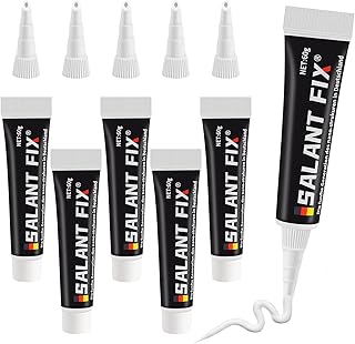 Lanstics 5PCS Sealant Fix, All Purpose Glue Kit Quick Drying Glue with Snip Tip Applicator Caps, Invisible Nail-Free Sealant Strong Repair Sealing Fix for Stick Kitchen Shelves Metal Glass Wood