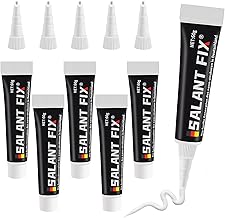 Lanstics 5PCS Sealant Fix, All Purpose Glue Kit Quick Drying Glue with Snip Tip Applicator Caps, Invisible Nail-Free Sealant Strong Repair Sealing Fix for Stick Kitchen Shelves Metal Glass Wood
