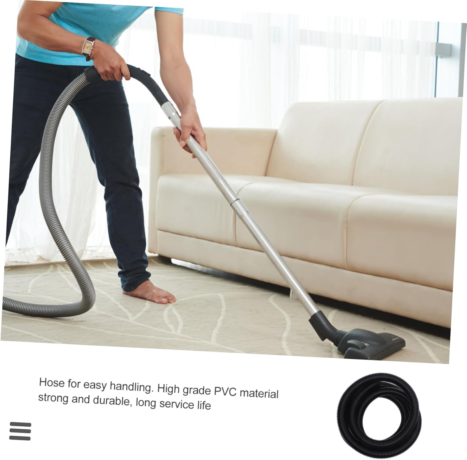 Vacuum Cleaner Hose Extension Accessory for Industrial Use Durable Material for Wet Dry Vacuum Power Tools Compatible with Barrel Type Vacuums Hotels Guesthouses