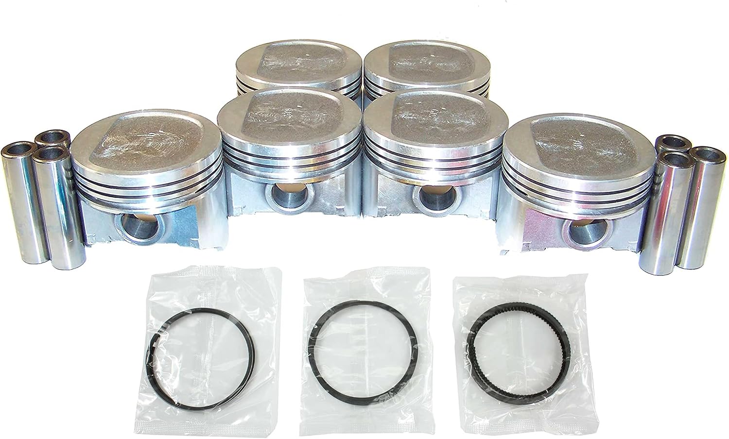 DNJ PRK1120 Piston Ring Set Standard for 1987-1995 Jeep Cherokee, Comanche, Grand Cherokee 4.0L L6 12V OHV 242cid