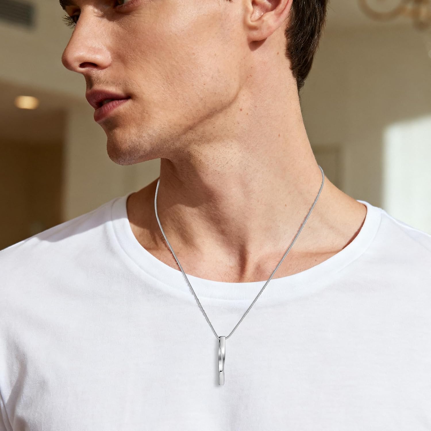 SOITIS Urn Necklaces for Ashes Cremation Jewelry Twist Necklace for Ashes Stainless Steel Urn Pendant for Women Men Jewelry for Ash Memorial Keepsake - Image 6