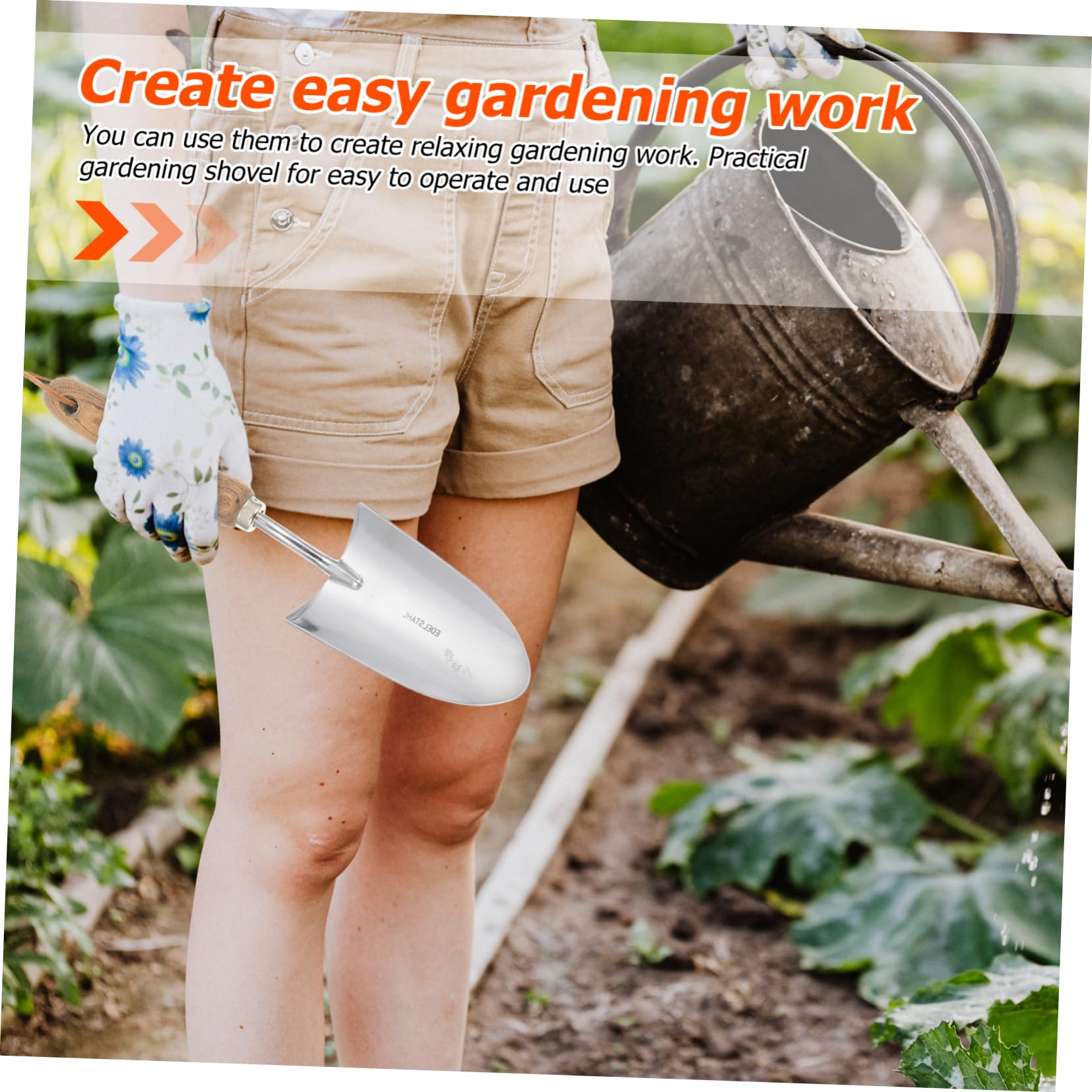 Mipcase 2 Piezas Jardinería Ergonómica de Inoxidable para Plantar y Verduras Herramienta con Mango Antideslizante y Cómodo para Manual el Jardín