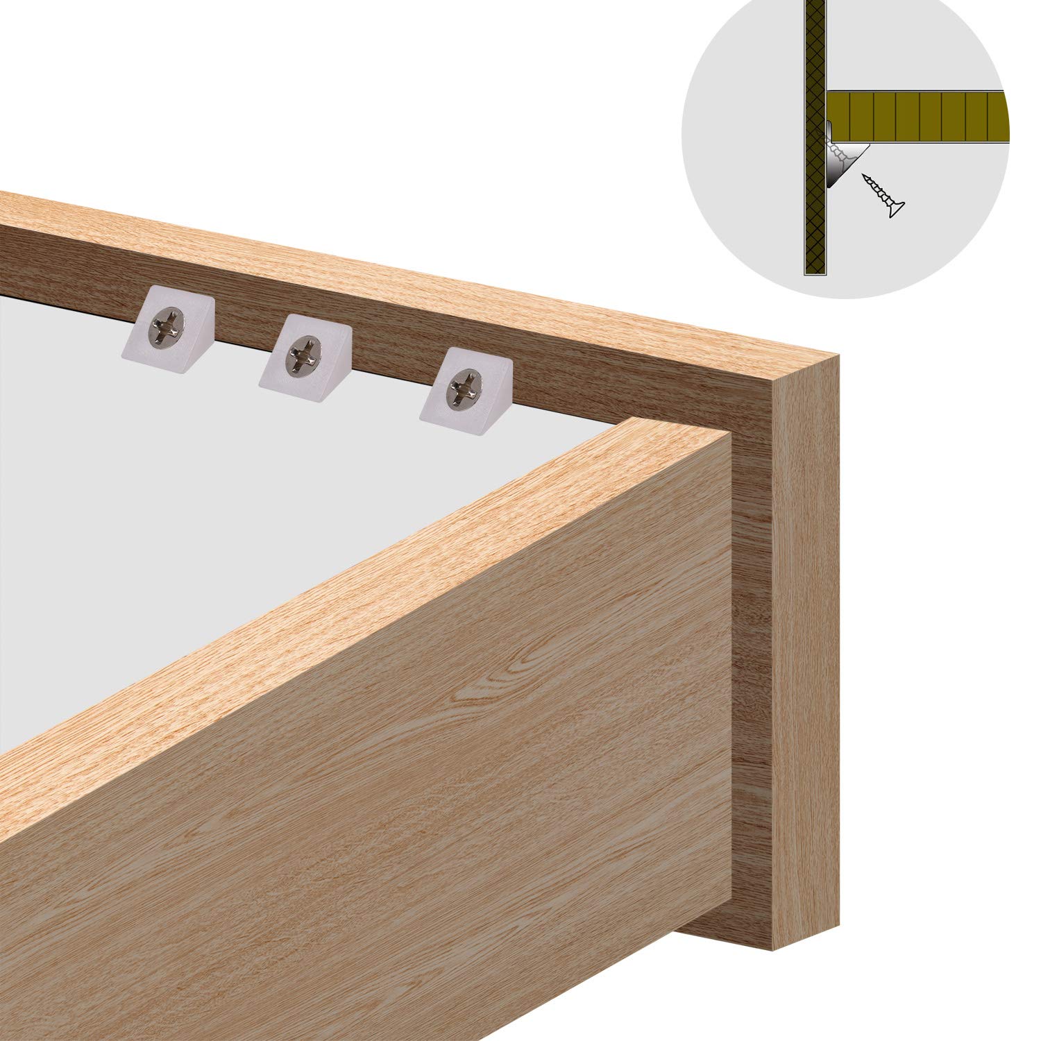 100Pcs Supports De Tiroir Arrières En Plastique, Kit De Réparation De