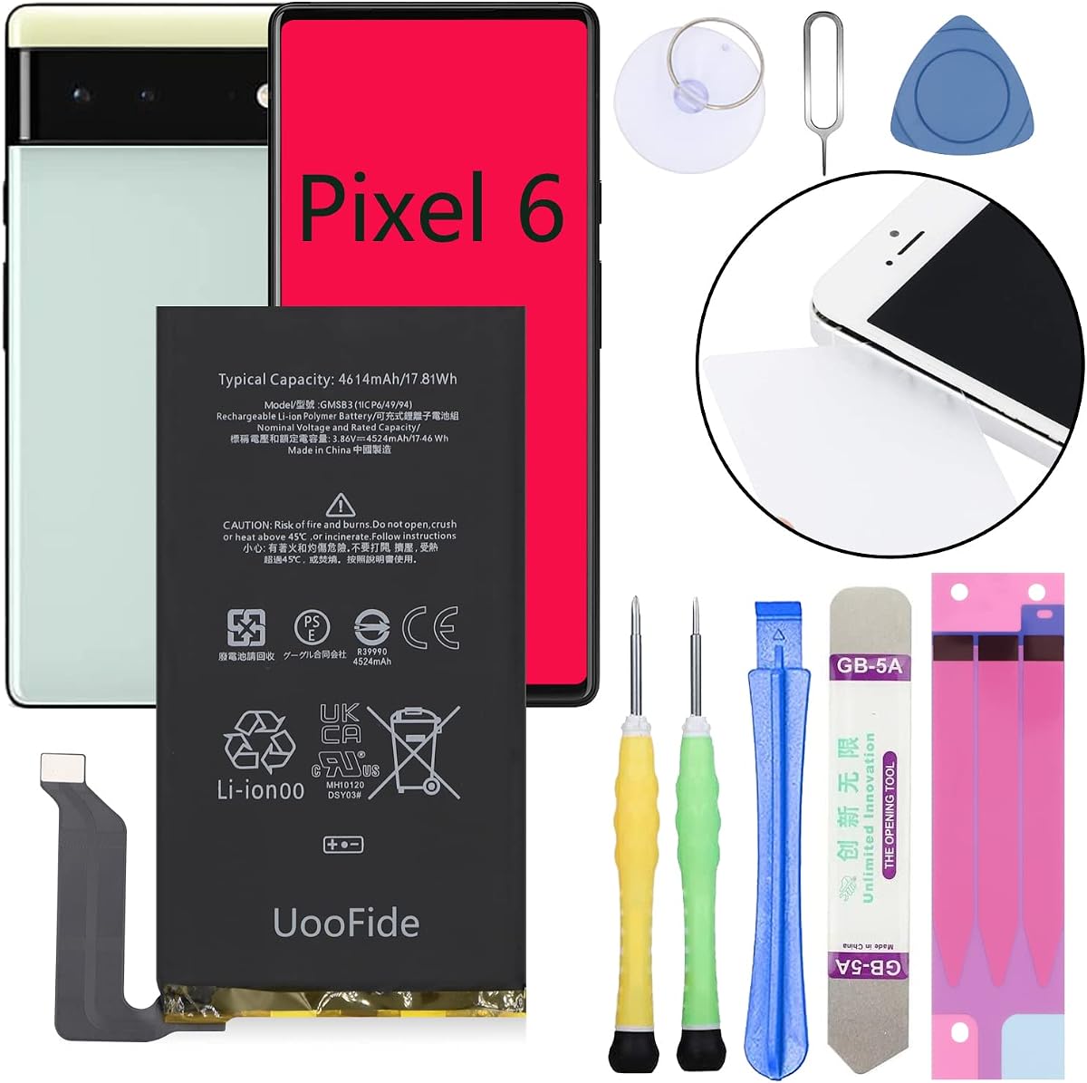Battery Compatible with HTC Google Pixel 6 All Carriers