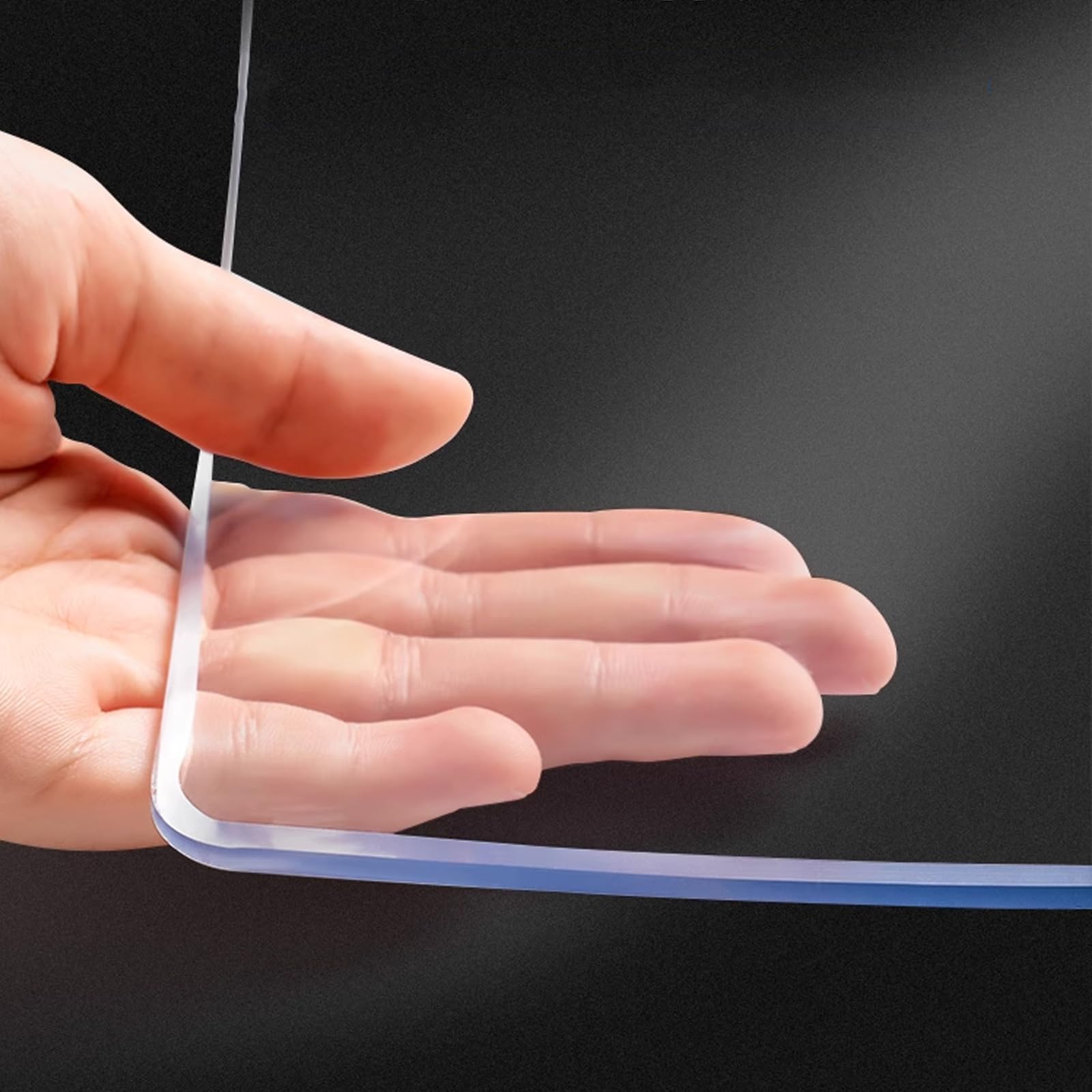 QBYRSSS Transparent Table Cover Protector Transparent PVC Table Protector Odorless Washable Plastic Table Mat HeatResistant Table Cover 70x140cm (28x55in) Durable Furniture Protection.