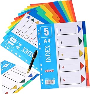 CAXUSD 2 Peças Clipes De Fichário Pastas De Arquivo Bloco De Notas Marcadores Divisores De Plástico Guias De Fichário Marcadores De Página De Escritório Divisor De Fichário Guias De