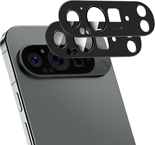 ZXZone Protector de lente de cámara para Google Pixel 10 Pro XL, aleación de aluminio de fuerte adherencia y material de cristal de zafiro