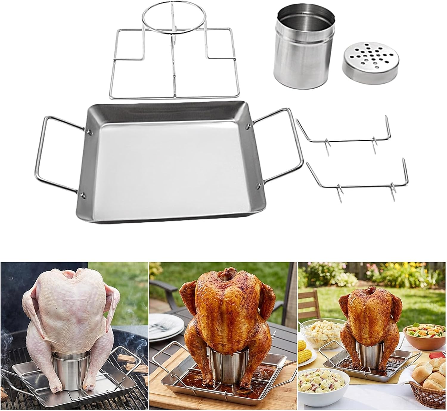 Non-Stick Coated BBQ Grill Rack for Easy and Stable During Outdoor Roasting Outdoor Grills Cook Tool