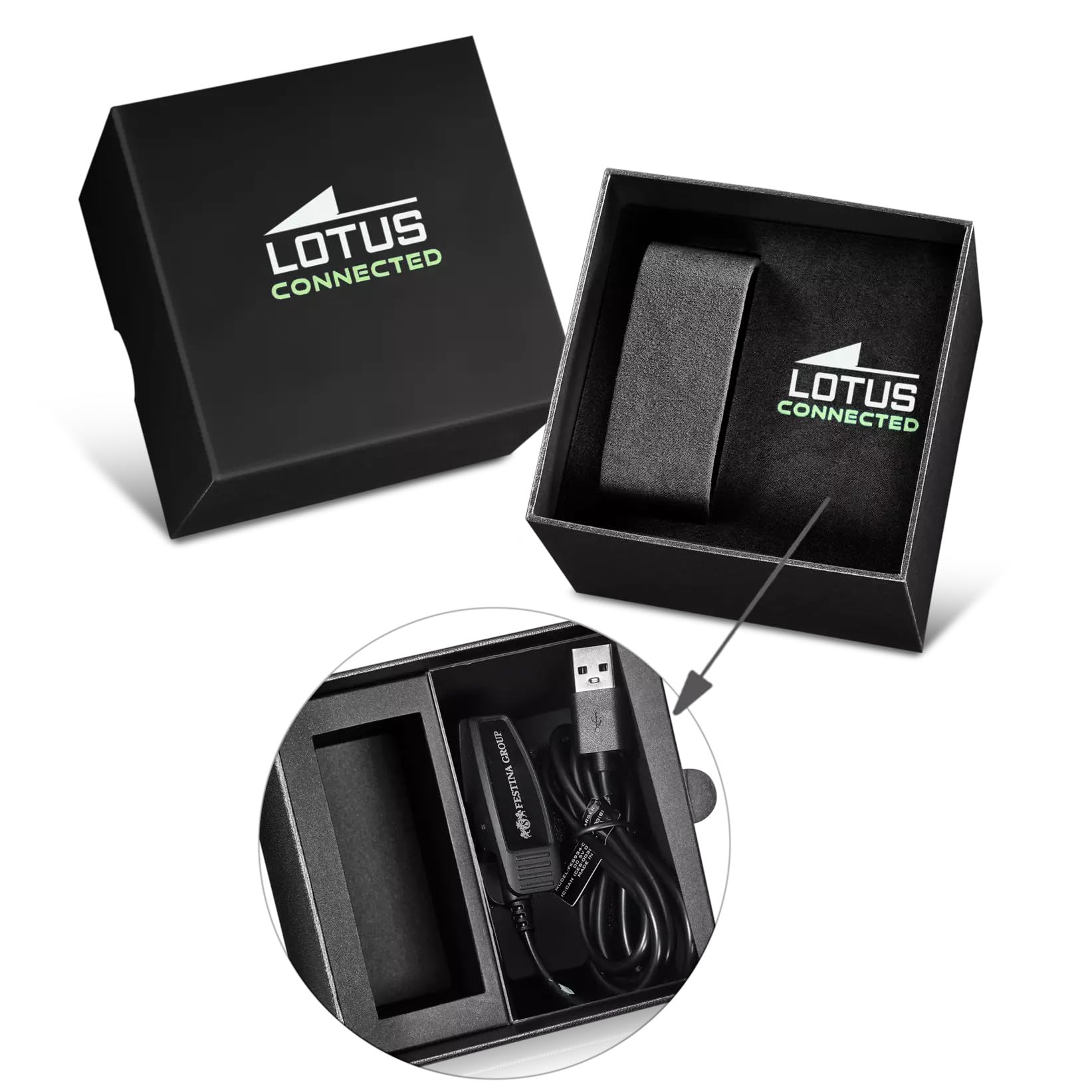 LOTUS Smartwatch Homme Hybride Connected Full D - Noir - Montre Connectée Analogique 20002/8 - Écran Complet, Appels Bluetooth, GPS, Moniteur Santé et Sommeil, Jusqu'à 10 Jours d'Autonomie
