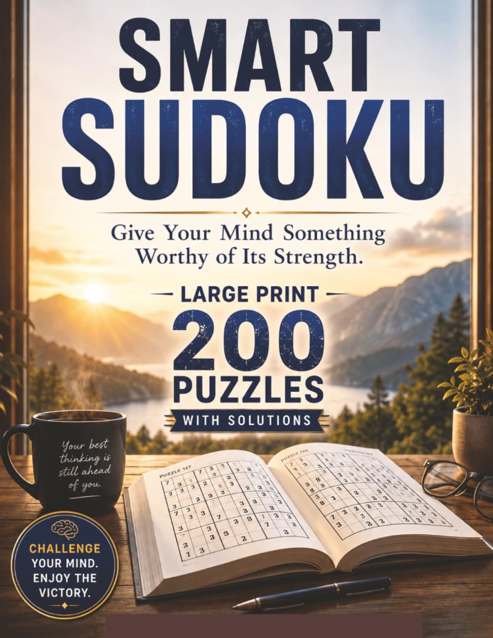 SMART SUDOKU: Large Print 200 Expert Sudoku Puzzles with Solutions | Logic Challenges for Adults and Seniors | Keep Your Mind Sharp and Engaged