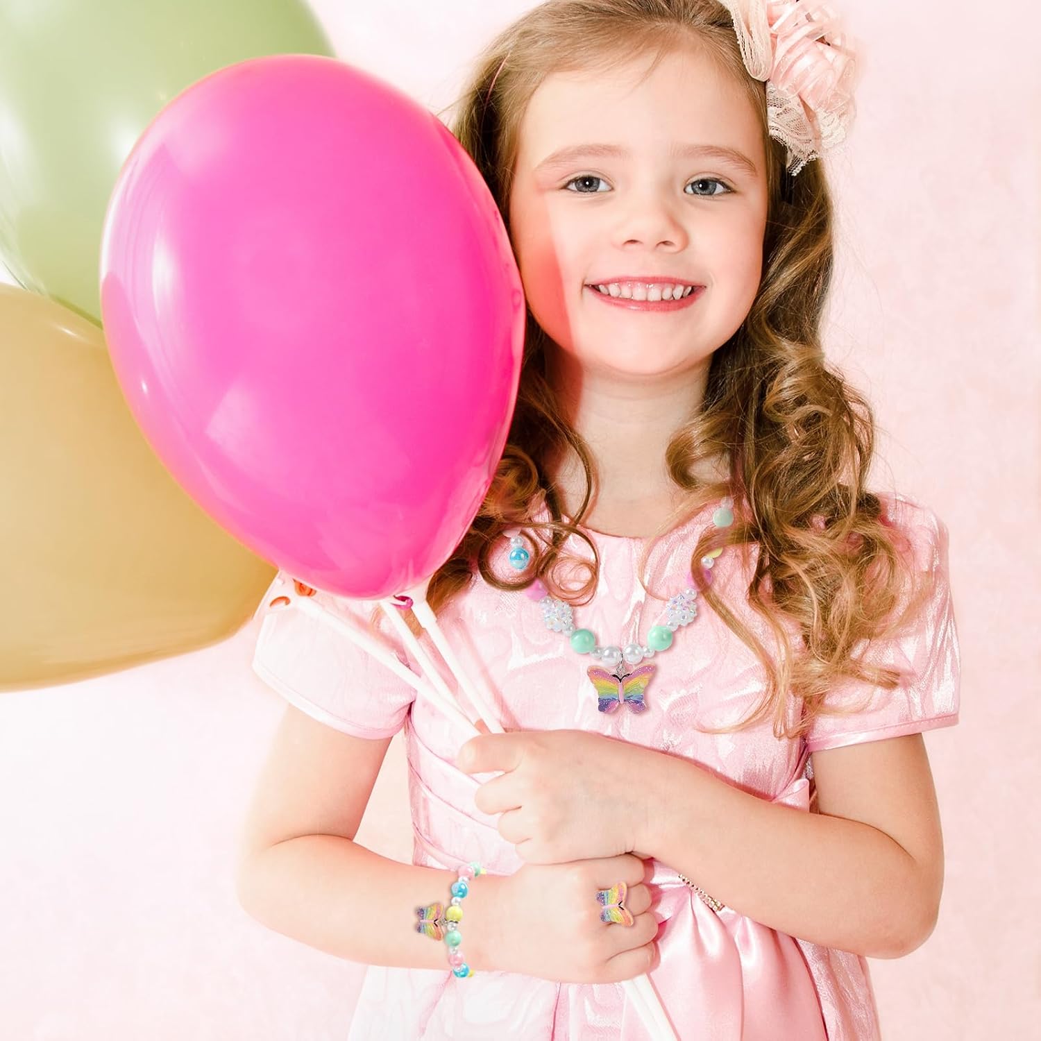 Girls Crystal Butterfly Jewelry Toddler Butterfly