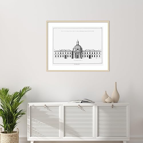 Miniatura 5 de Amanti Art Lienzo decorativo para pared de 33 x 41 pulgadas, elevación arquitectónica I por Denis Diderot, arte de pared de arquitectura, decoración