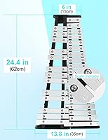 Vista 3 de Mr.Power Kit de campana Glockenspiel de 32 notas con almohadilla de práctica de 8 pulgadas, soporte de altura ajustable, clip de partitura musical