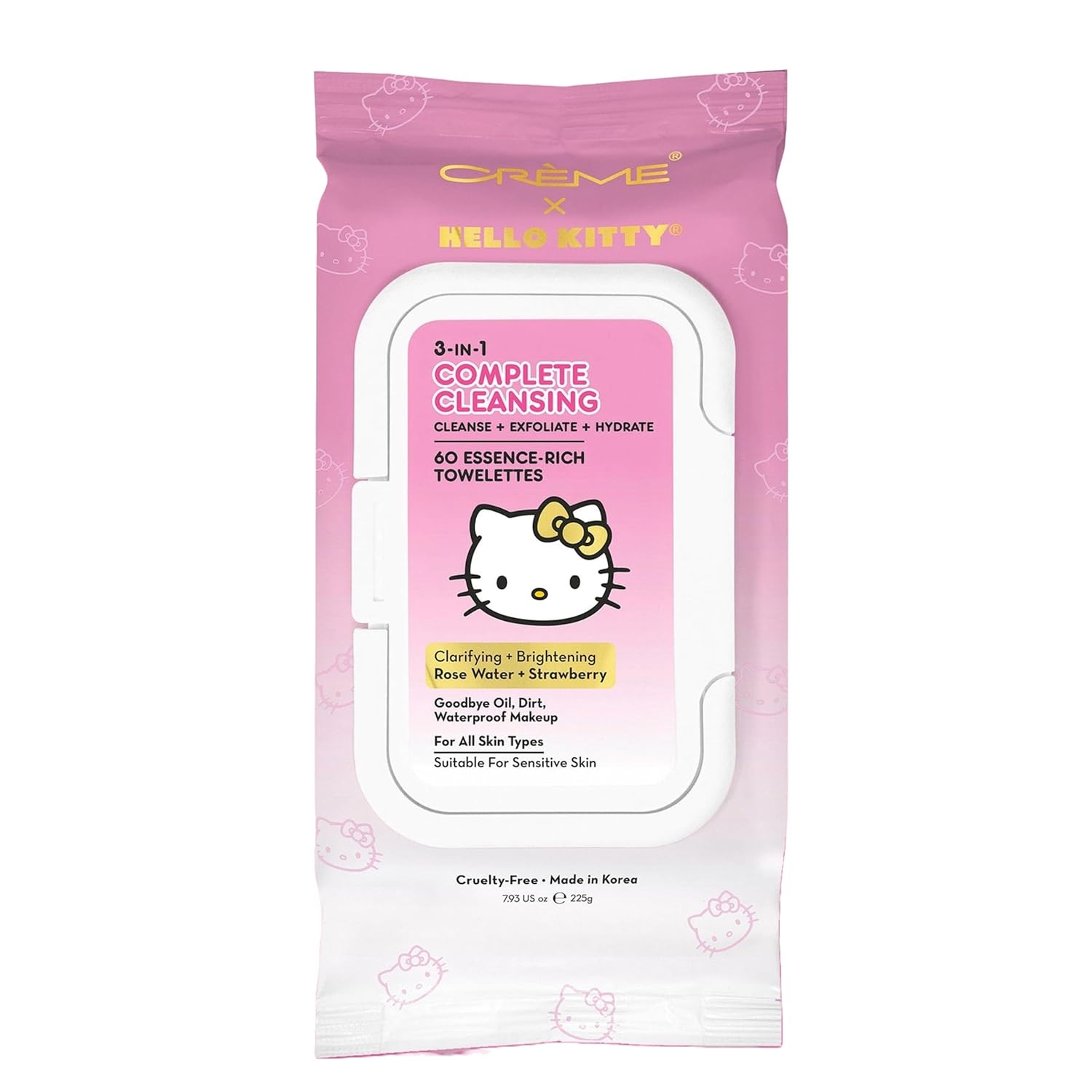 The Crème Shop x Hello Kitty 3in1 Towelettes Rose Water