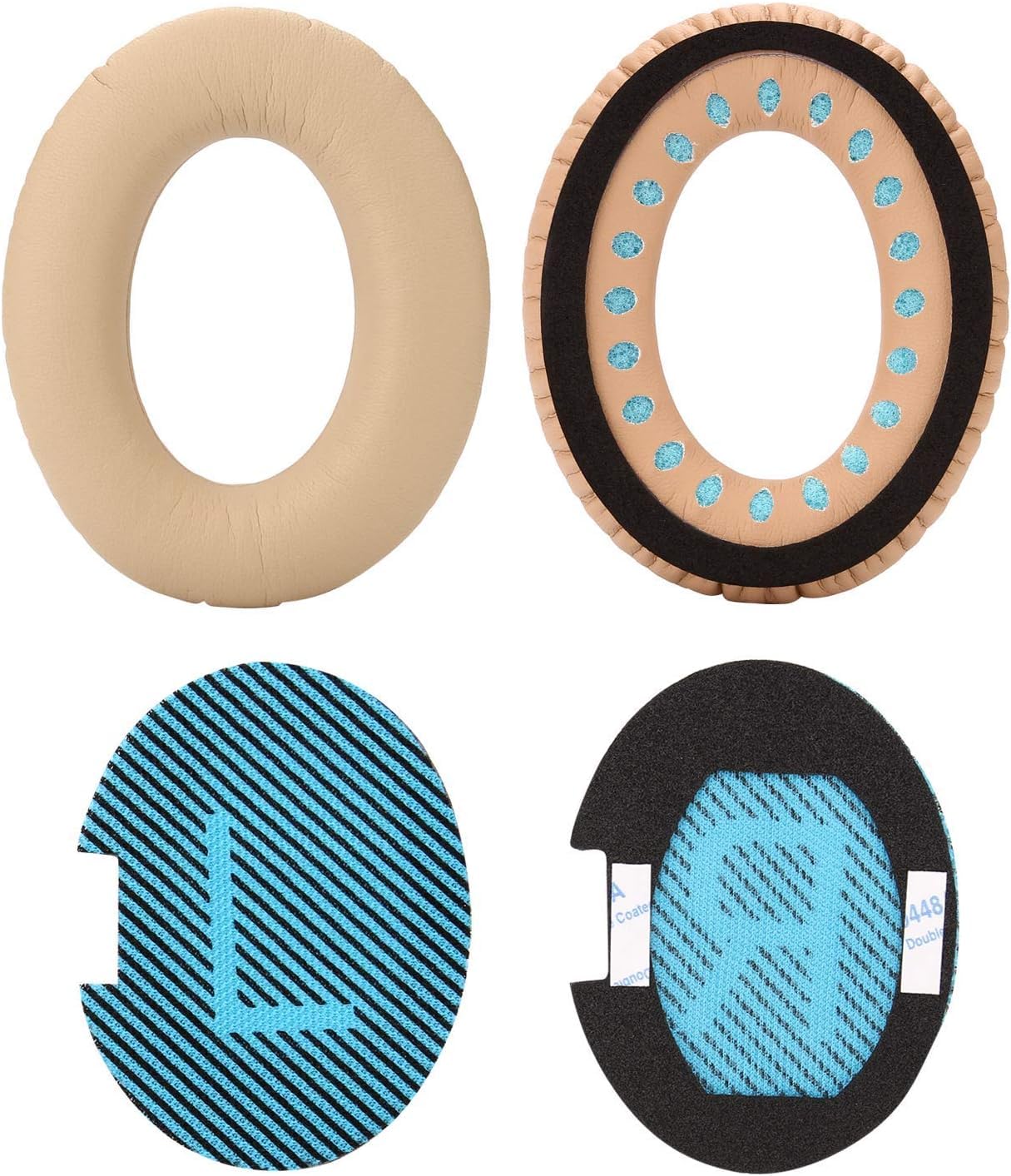 WADEO Auricolari di Ricambio, per Bose QC45/QC35/QC25/QC15/QC2/AE2/AE2W, 2 pezzi Cuscino Auricolari in schiuma, Cuffie di Ricambio per Cuffie Bose QuietComfort