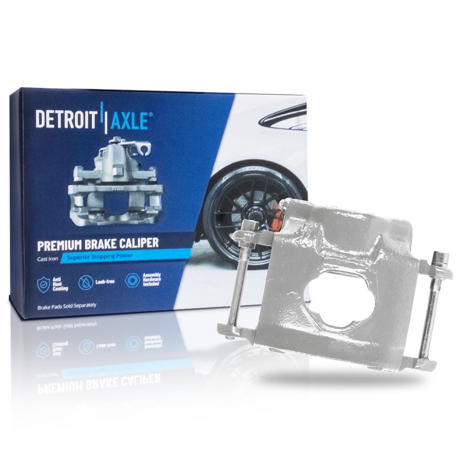 Detroit Axle - Front Left Brake Caliper for 1971-1976 Cadillac DeVille Fleetwood Calais 1975-1976 Commercial Chassis, Driver Side Disc Brake Caliper