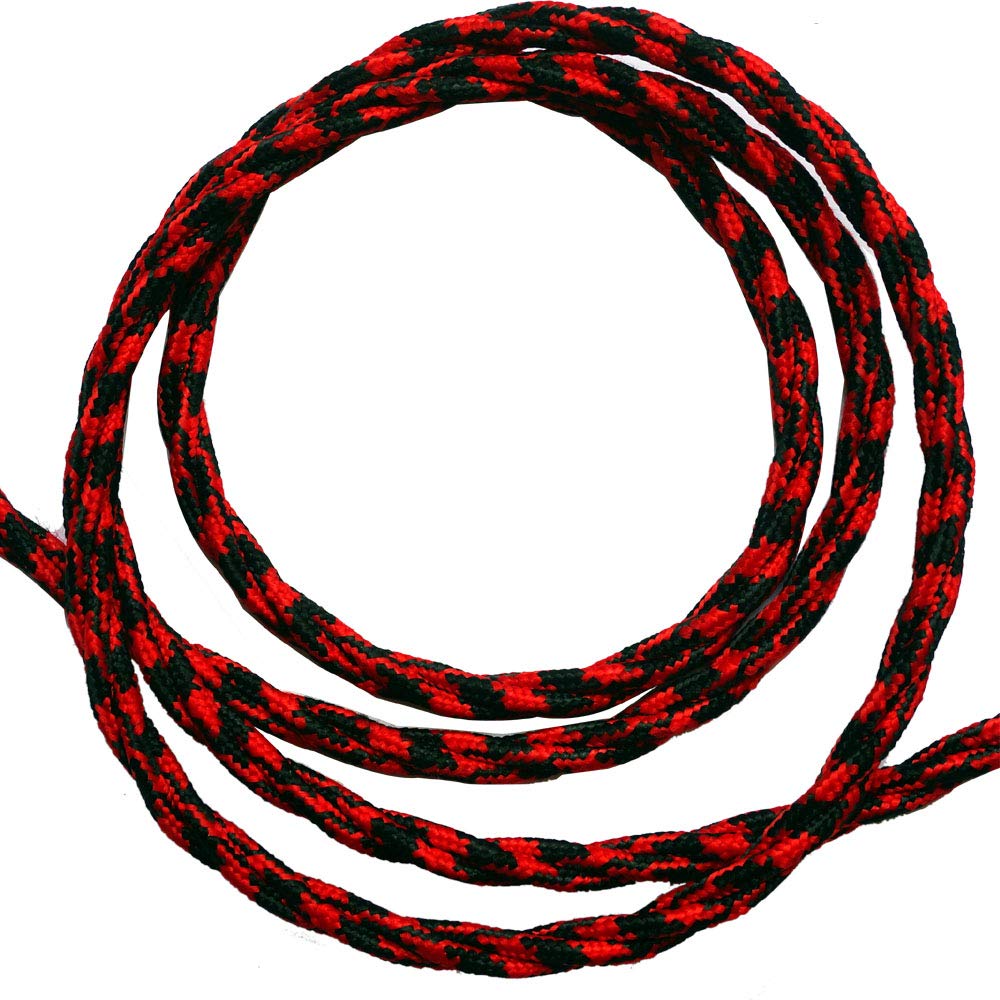 Ledsone Red+Black Houndstooth Twisted Classic Modern Color Braided Fabric Vintage Electric Cables 3 Core Twisted Flexible Wire Cord 0.75Mm (Red+Black Houndstooth Twisted)