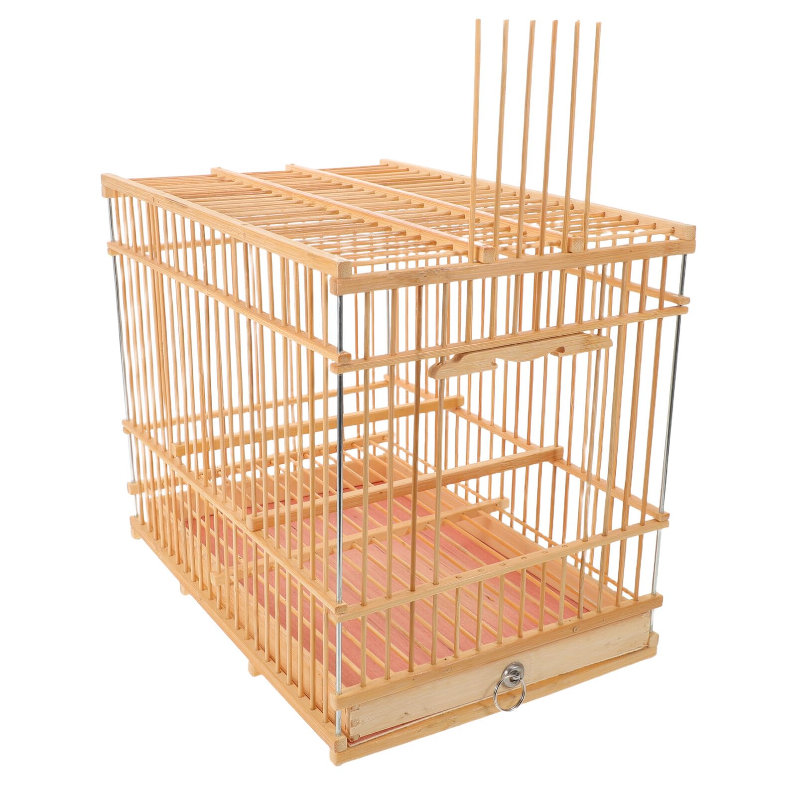 Cage à oiseaux rectangulaire anti stress avec plateau amovible pour entretien facile
