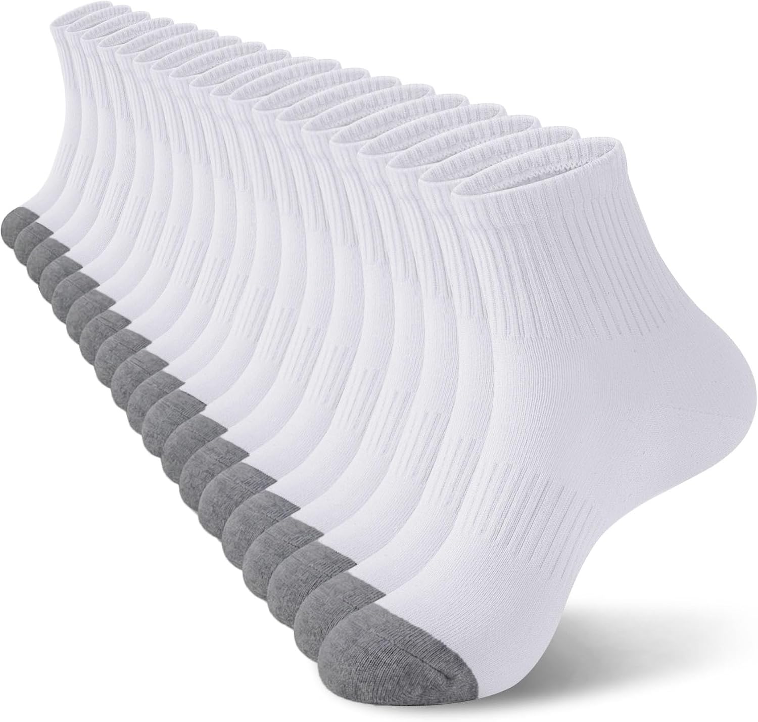 10 Pairs Mens Ankle Socks Quarter Mini Crew Lightweight Thin Breathable Casual Socks