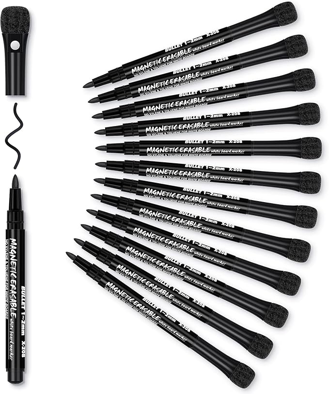 Black Whiteboard Pens Whiteboard Markers 12 White Board