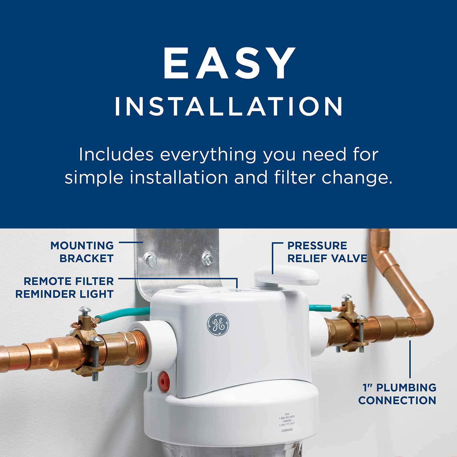 GE Water Filter System for Entire Home Premium Water Filtration