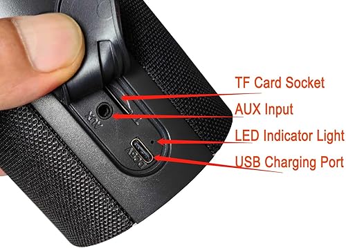 Miniatura 4 de Altavoz Bluetooth magnético sonido estéreo portátil con radio FM, reproductor TF, sonido envolvente de 360 y diseño impermeable IPX5, más de 15