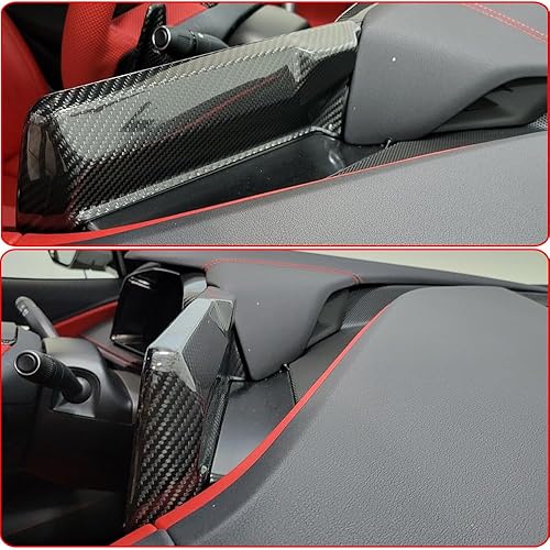Miniatura 2 de Cubierta de pantalla de fibra de carbono auténtica para Corvette C8 Z51 Z06 Stingray E-Ray 2020 2021 2022 2023 2024, para Corvette C8 Entertainment