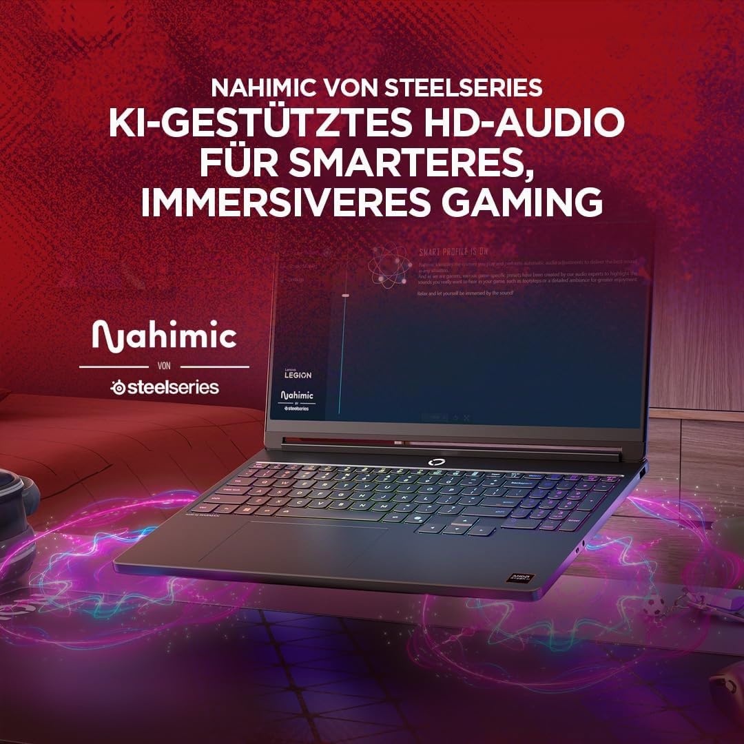 Lenovo Legion 5 Gaming AI Laptop | 15.3" WQXGA OLED 165Hz Display | AMD Ryzen 7 250 | 32GB RAM | 1TB SSD | NVIDIA GeForce RTX 5060 | Windows 11 | QWERTZ | Schwarz | 3 Monate GamePass