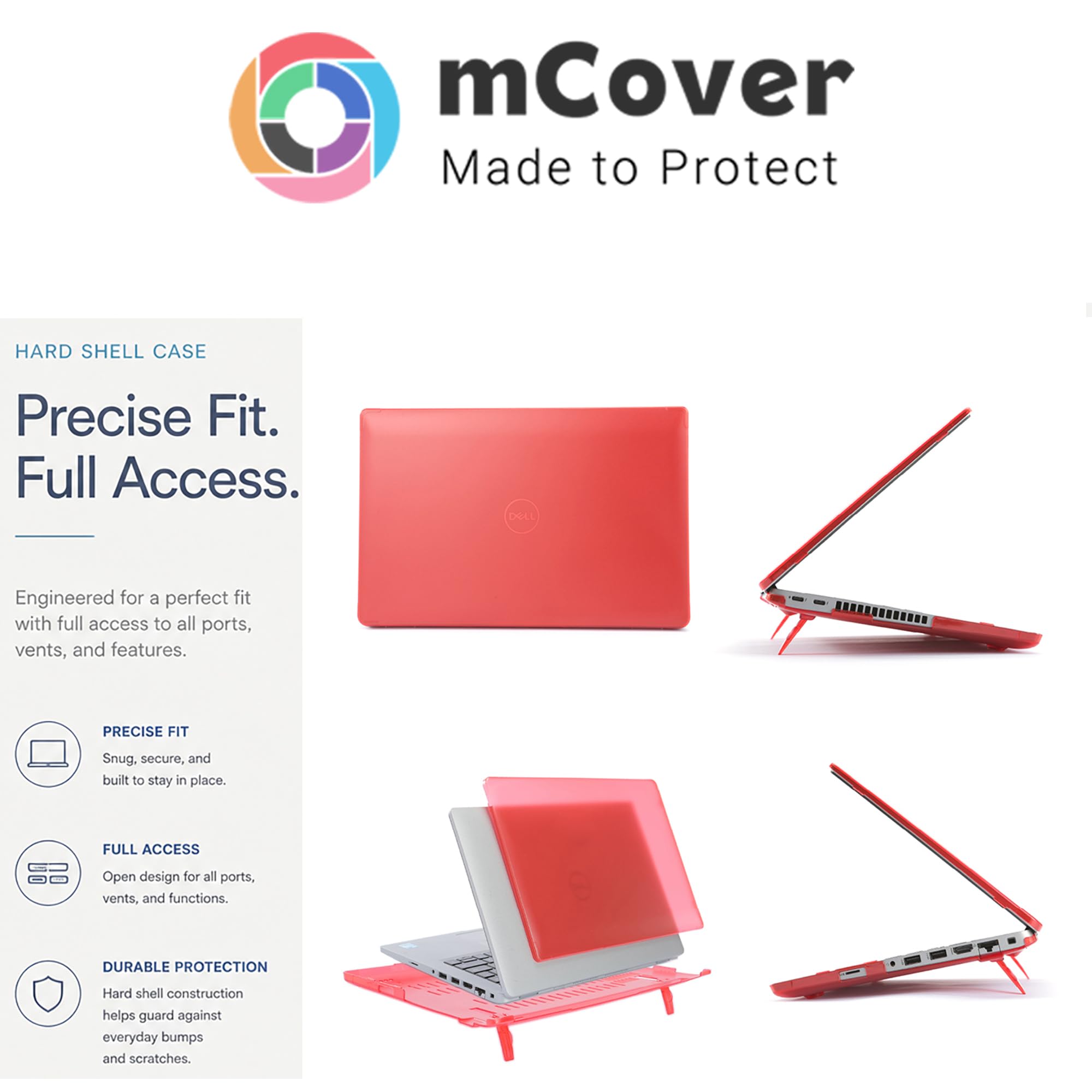 mCover Custodia compatibile solo con notebook Windows Dell Latitude 5420/5430 2021-2023 da 14" (non compatibile con altri modelli Dell), trasparente, verde